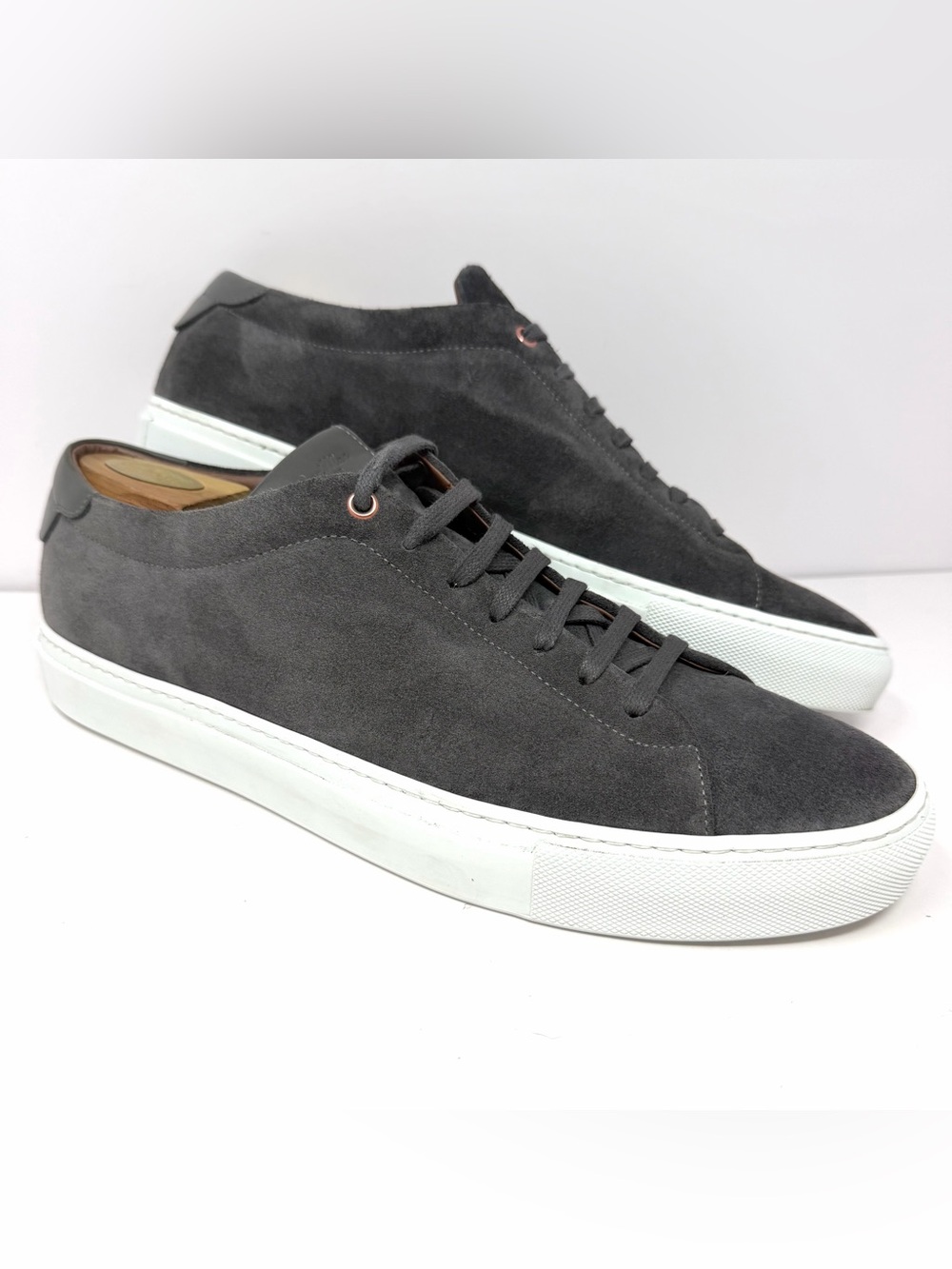 Good Man Brand Men’s Edge Lo Fashion Sneaker Sz 13 Grey Suede Shoe Made Italy